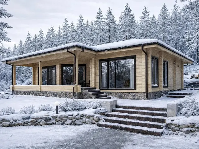Можно ли строить дом из клееного бруса зимой?